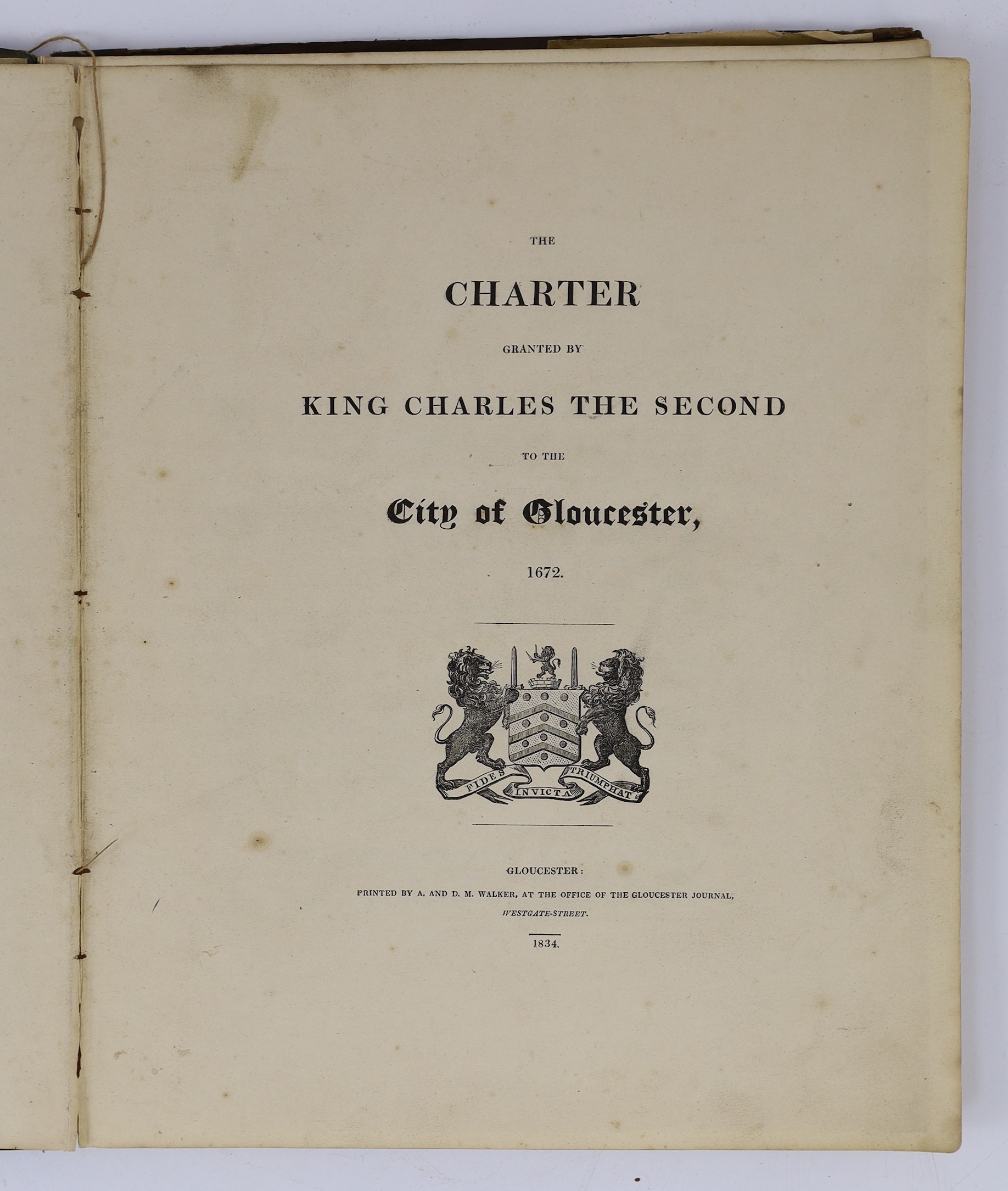 GLOUCS: Fosbroke, Thomas Dudley - Abstracts of Records and Manuscripts respecting the County of Gloucester; formed into a history ... supplying numerous deficiencies in Sir Rob. Atkins ... vol.1 (only, of 2). pictorial e